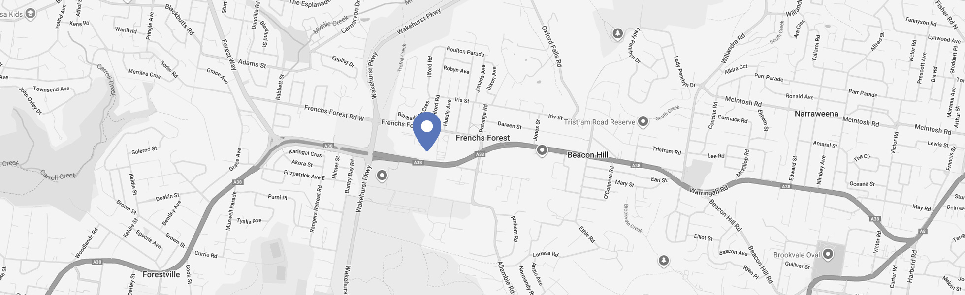 Map Frenchs Forest - Brellah